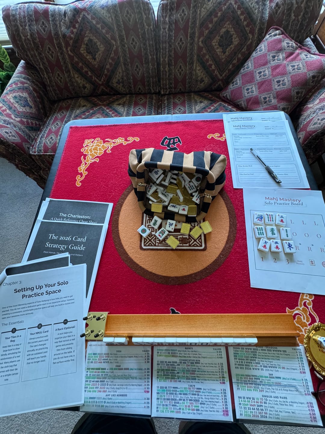 Mahjong setup photo submitted with the review from Janice M.