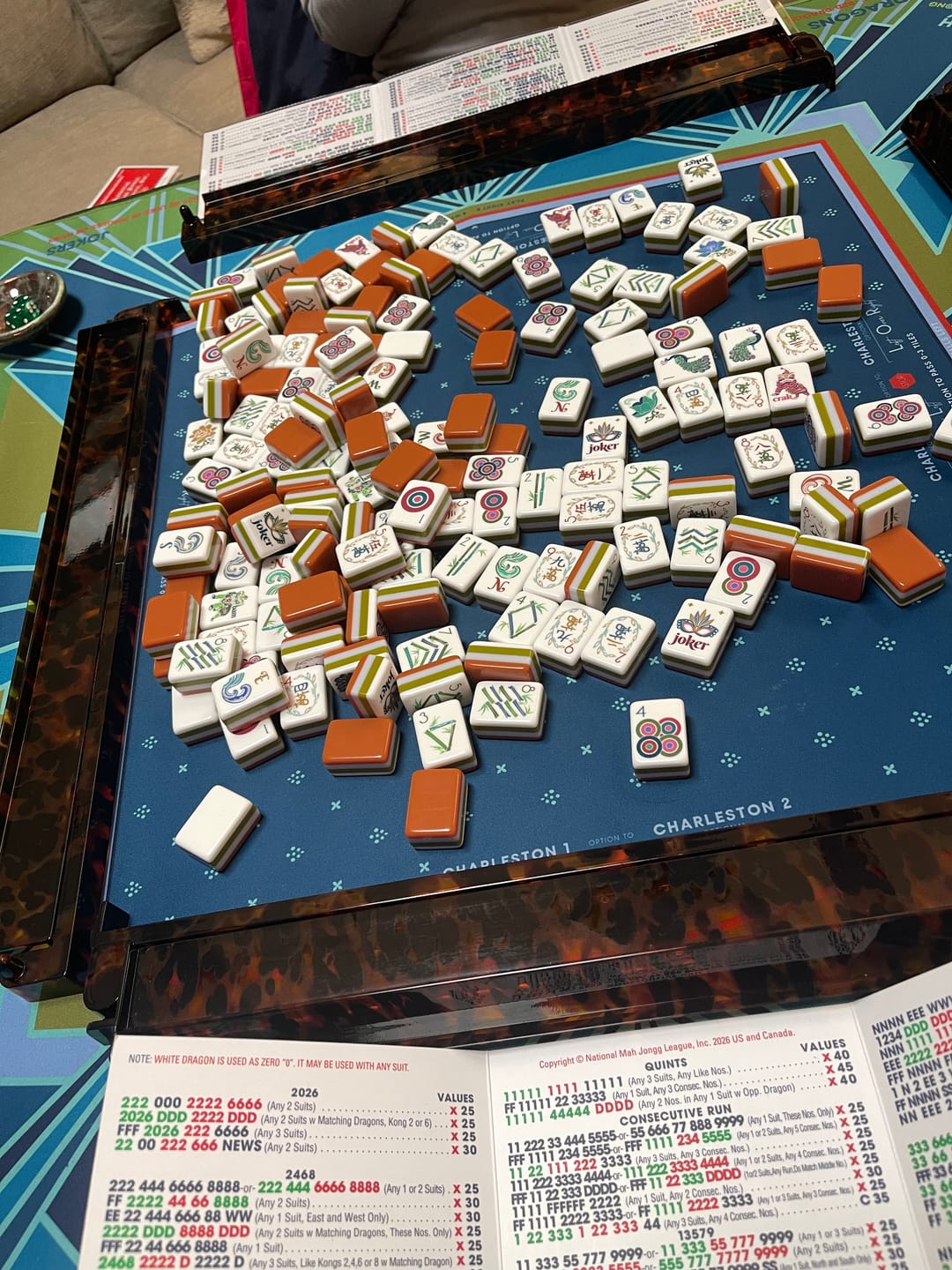 Mahjong setup photo submitted with the review from Eleanor G.